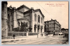 Vintage Postcard – Rue Maguelone & Protestant Temple, Montpellier, France - Picture 1 of 2
