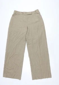 Charles Tyrwhitt Women's Beige Herringbone Wool Trousers - Size 16 - Picture 1 of 12