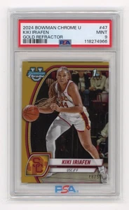 KiKi Iriafen 2024 Bowman U Chrome, 47, Gold Refractor PSA 9 - Picture 1 of 2