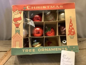 1995🌟Vintage Mercury Glass Christmas Balls Bulb (12) Old Fantasia Box 2” +/- - Picture 1 of 18