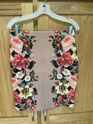 forever 21 Floral Skirt Poly Spandex Women’s Jrs Lg EUC - Image 1 of 3