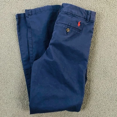 Polo Ralph Lauren Pantalones Niños Talla 16 Azul Marino Chino Vestido Recto Informal Poni Foto 1 de 4