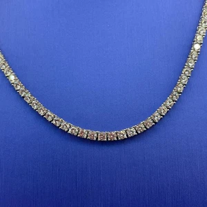 925 Sterling Silber CZ 16" Tennis Halskette 21,80 g 3 mm - Bild 1 von 3