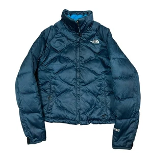 The North Face 550 Puffer Jacke Damen XS blau Gänsedaunen gesteppt Gorpcore - Bild 1 von 11