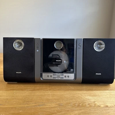 PHILIPS MC235B/37  Home System Shelf CD Player AM FM Radio W/Speakers. TESTED - Image 1 of 4