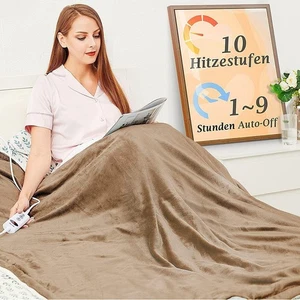 Heizdecke mit Abschaltautomatik, 180x130cm 10 Heizstufen 1~9 Stunden Auto-Off-Ti - Bild 1 von 8