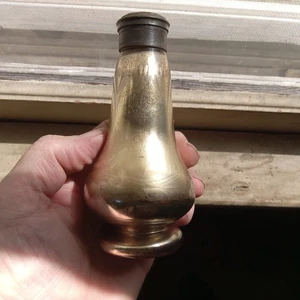 1860s RARE SILVER MERCURY GLASS SALT SHAKER W/CUT ENGRAVED DESIGNS ORIGINAL TOP - Picture 1 of 7