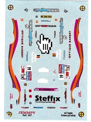 Decal 1/43 BMW M3 Rally Limousine 2004 #19 Tanghe-Geerlandt Jemmpy - Immagine 1 di 2