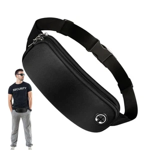 Waterproof Sports Waist Belt Bum Pouch Fanny Pack Camping Running Hiking Zip Bag - Foto 1 di 12