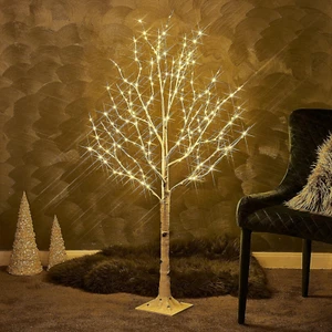 LED Birch Tree 4FT 200L Warm White Fairy Lights, Lighted Trees for Indoor Outdoo - Picture 1 of 9