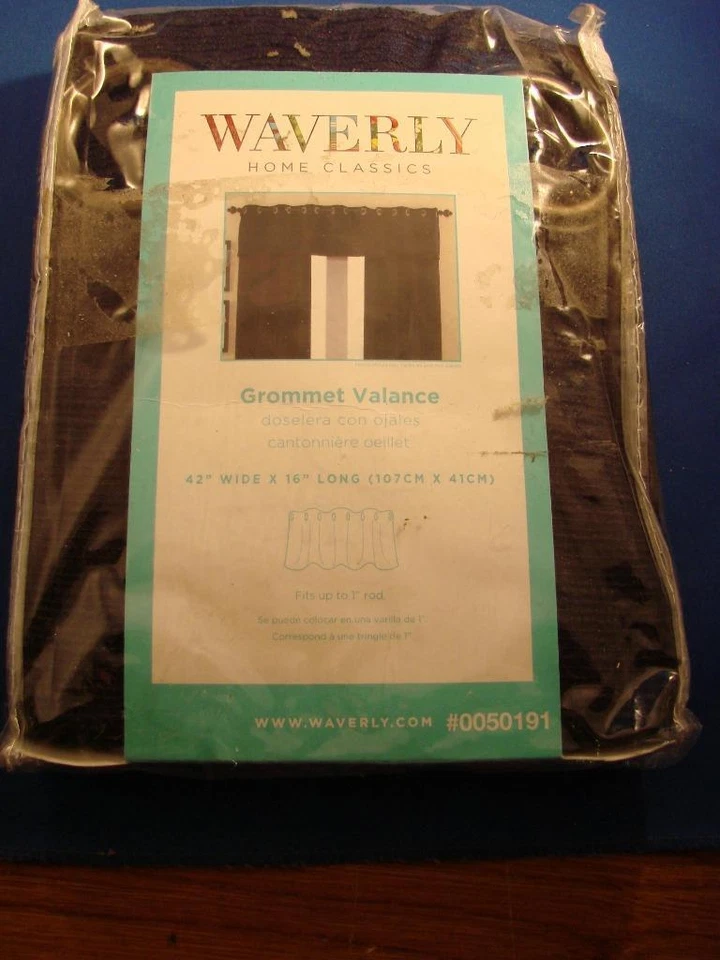 Waverly Home Classics Cirrus Onyx Ojal Cenefa 42" x 16" TOTALMENTE NUEVA 0050191 Foto 1 de 1