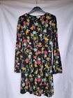 Redherring Dress Black with Floral Design - Size 12 - Used