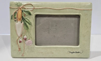 Marco de fotos firmado por Marjolein Bastin pala de cerámica flores 3,5x5 jardinería Foto 1 de 4