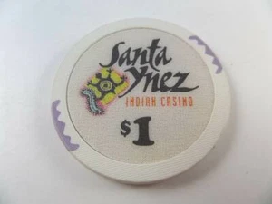 Ficha de casino vintage de $1 de Santa Ynez, California - Imagen 1 de 1