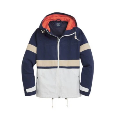 J. Chaqueta náutica de algodón con capucha Crew Topsail en bloques de colores para hombre talla L nueva con etiquetas Foto 1 de 4
