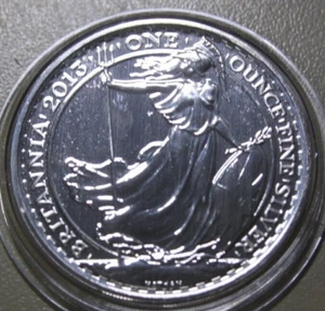 England UK 2 Pounds 2013 Silber 1 Oz ST-BU #F6534 "Britannia" - Bild 1 von 5