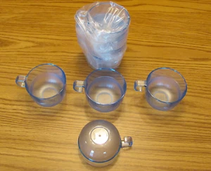 Tupperware Watercolor Blue Acrylic Preludio Stackable Mugs 6 pc Set - #2111 New - Picture 1 of 9
