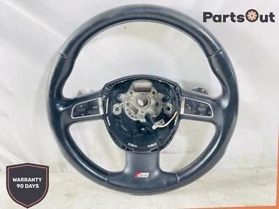 Кожаный руль для Audi S4 Sport 2008-2012 годов выпуска черный 62280150 от оригинального производителя - Изображение 1 из 4