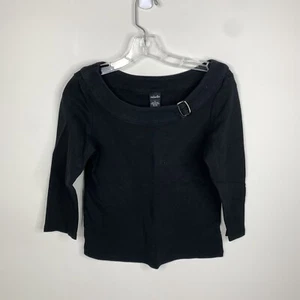 Camisa Rafaella Mujer M Negra Manga Larga - Imagen 1 de 5