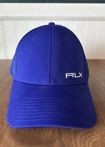 RLX Ralph Lauren Hat Mens L XL Purple Mesh Trucker Golf Logo Casual Cap - Picture 1 of 6