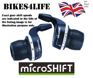 Microshift Gear Shifters Shimano Compatible Twist Shift 3x5 3x 6 3x7 3x8 - Picture 1 of 1