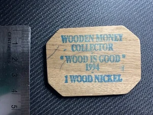 WOODEN Money 1994 wood nickel Glenn B. Rogger New Brunswick - Picture 1 of 2
