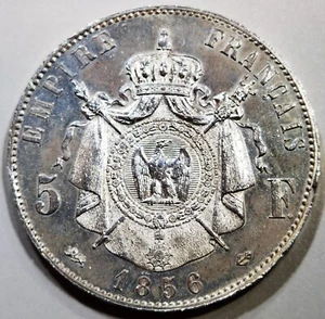 PEU COURANTE **** 5 Francs Napoleon III Empereur 1856 D LYON **** SUPERBE - Imagen 1 de 2