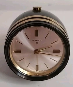 ANTIK / VINTAGE SWIZA 8 TISCHWECKER MECHANISCHES UHRWERK BAUJAHR 1970 SWISS - Bild 1 von 8