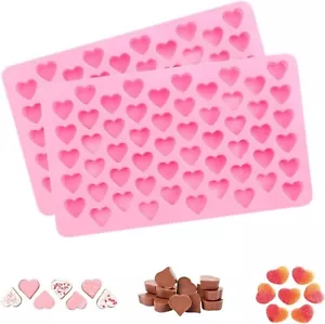 Confezione 2 Stampi Cuore Silicone per Caramelle Gommose Cioccolato Sapone Gelatina - Foto 1 di 2