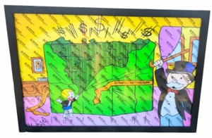 Richie Rich & Monopoly Guy Richville National Bank Picture Frame 23.5" x 15.5" - Picture 1 of 3