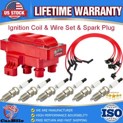 Ignition Coil & Spark Plug & Wire FD488 for Ford F150 Contour Mazda MPV Mercury - Image 1 of 4