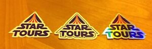 Disneyland star tours stickers retro prop set of 3 disneyworld wars holographic