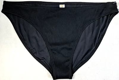 Parte inferior de bikini OLD NAVY Plus para mujer talla 2X negra sin forro tela acanalada elástica nueva con etiquetas Foto 1 de 4