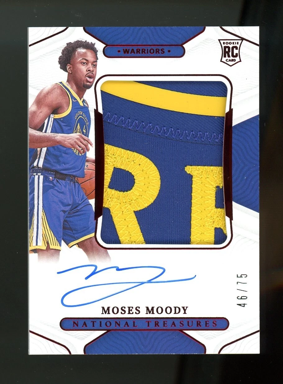 2021-22 National Treasures NBA 75th #104 Moses Moody RPA RC Patch AUTO /75