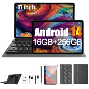 2025 Newest Android 14 Tablet 16GB+256GB 11 inch 5G WiFi 8000mah Dual SIM 4G LTE - Picture 1 of 25