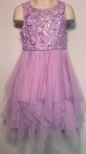 Vestido Zunie Niña Sin Mangas Púrpura Claro con Flores Talla 4-5 - Imagen 1 de 5