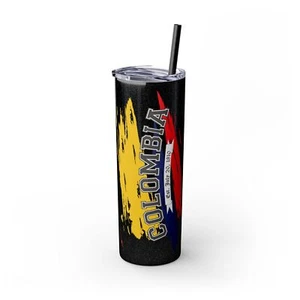 Colombia Flag Skinny Tumbler, Colombian Day, July 20th, Gift for Colombians - Picture 1 of 25
