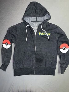 Might Fine Pokémon Full Zip Hoodie Men’s Size Small Black -3476 - Picture 1 of 10