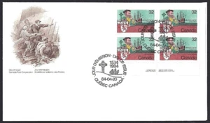 🍁Canada  #1011LRpb  "Cartier &  Ship"  Brand New 1984 First Day Cover - Picture 1 of 2