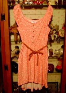 Neu mit Etikett - DAMENGRÖSSE LARGE 11-13 BAUER BOHO ROSA GEBLÜMT HIGH LOW KLEID - Bild 1 von 12