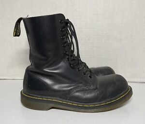 Dr. Martens 1919 Black 10-eye Steel Toe Air Wair  Men Leather Boots 7” Men’s 9