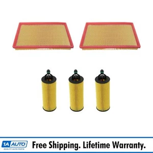 Ecogard 3 Engine Oil Filters & 2 Air Filters Service Kit for Ram Pickup Truck - Picture 1 of 3