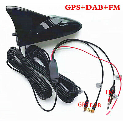 Car Roof Shark Fin Aerials DAB Tuner FM/AM Digital Radio Amplified GPS Antenna • 48.13€