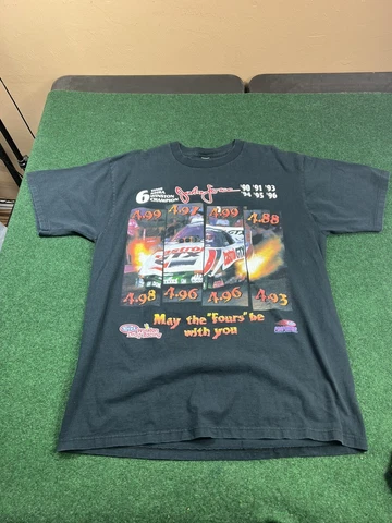 Vintage John Force NHRA Winston Drag Racing Shirt Large 1996 Nascar AOP Cover