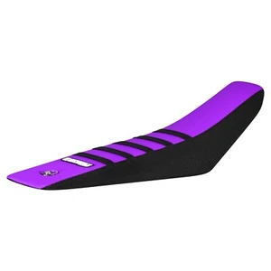 2024-2025 KTM SX 65 Gripper Seat Cover By Enjoy Mfg BLACK/PURPLE/BLACK rib #426 - Picture 1 of 3