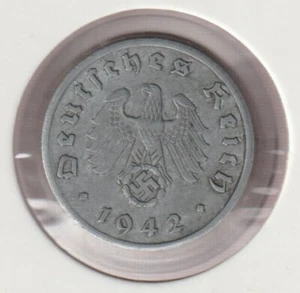 Rare WWII German Pfennig War 1942-A WW2 Germany 1 Reichspfennig Collection Coin - Picture 1 of 2