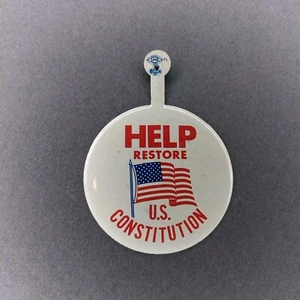Help Restore US Constitution American Flag Tab 2" Pinback Button - Bild 1 von 2