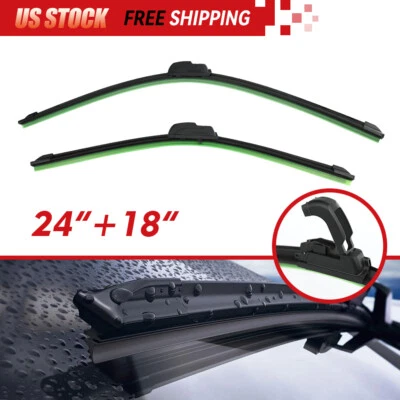 24"+18" Windshield Wiper Blades for Lincoln LS 2000-2006 Lincoln MKZ 2007-2012 - Image 1 of 4