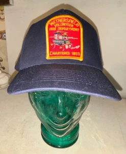 De colección Wethersfield CT Voluntario Departamento de Bomberos Gorra A Presión Gorra Camionero Nuevo de Lote Antiguo - Imagen 1 de 5
