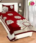 one single bed designer chennile bedsheet with one pillow cover  ( B )